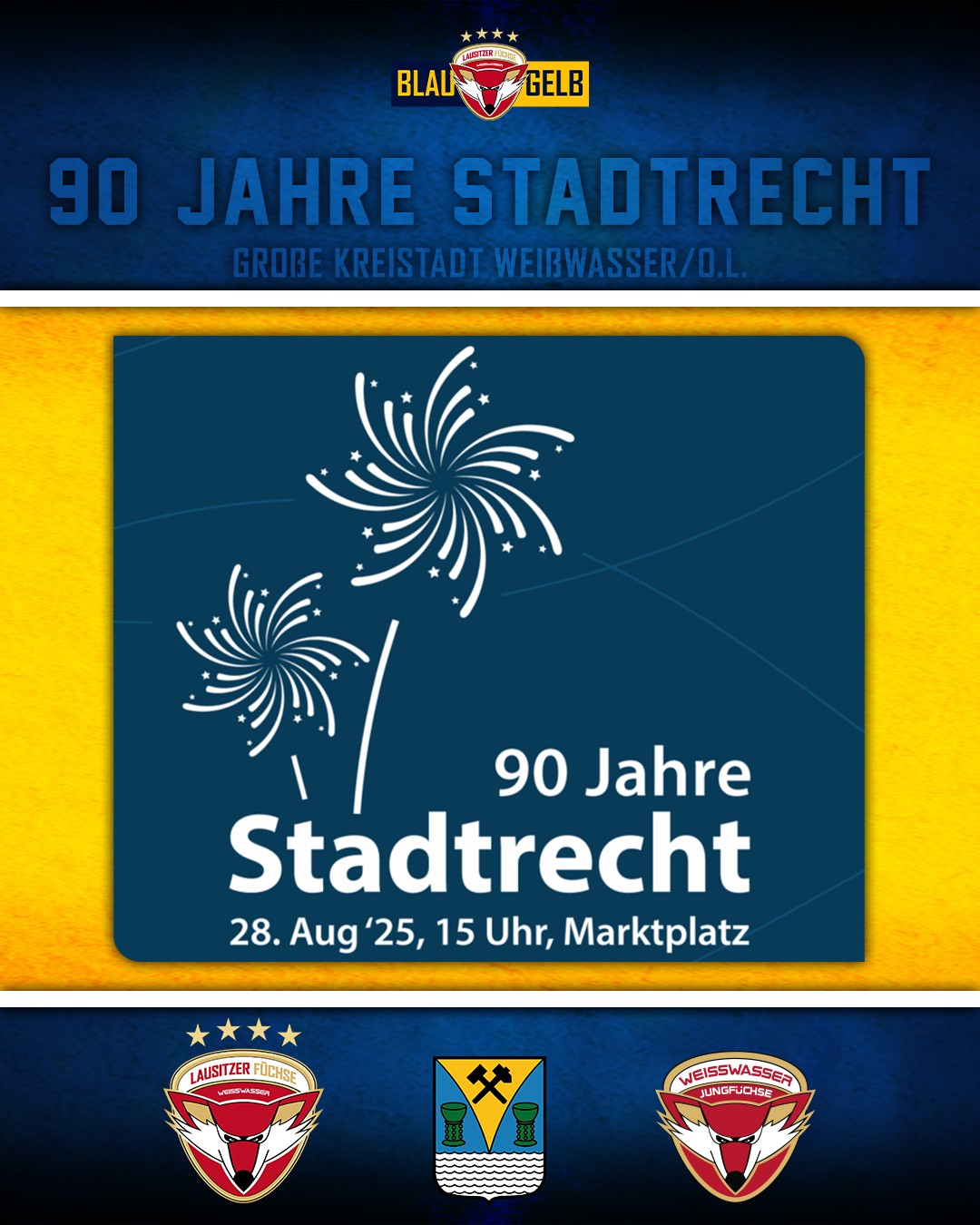 90 Jahre Stadtrecht: Weißwasser feiert  und der Eissport feiert mit